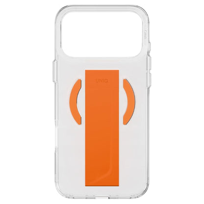 MagSafe Case for Apple iPhone 17 Pro, UNIQ, Heldro Air MagClick, Transparent Orange