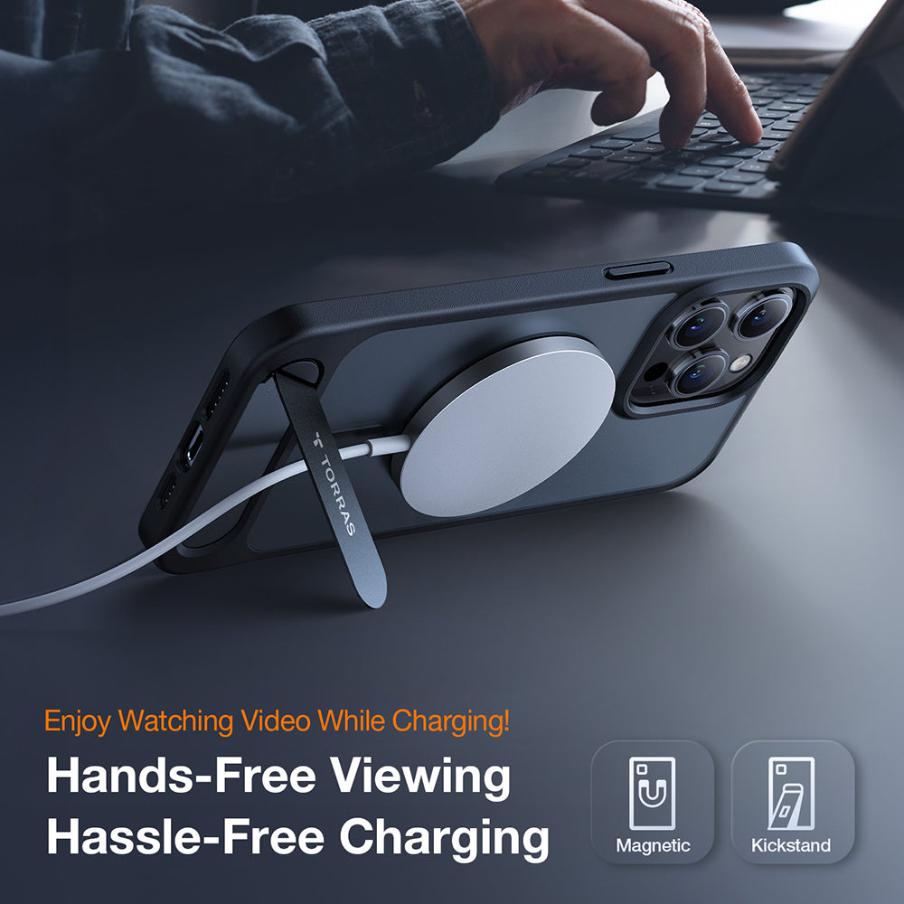 MagSafe Case for Apple iPhone 17, Torras, Pstand, Black