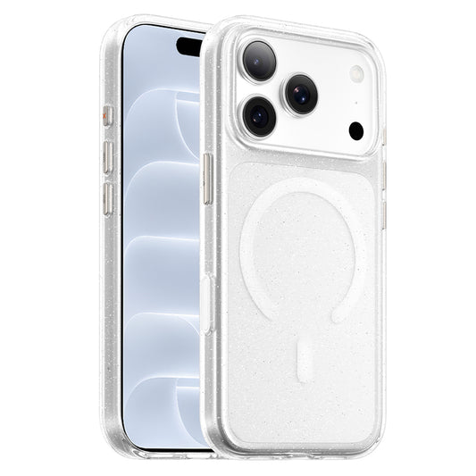 MagSafe Case for Apple iPhone 18 Pro / 17 Pro, Blueo, Crystal Pro Anti-Drop Glitter, Transparent