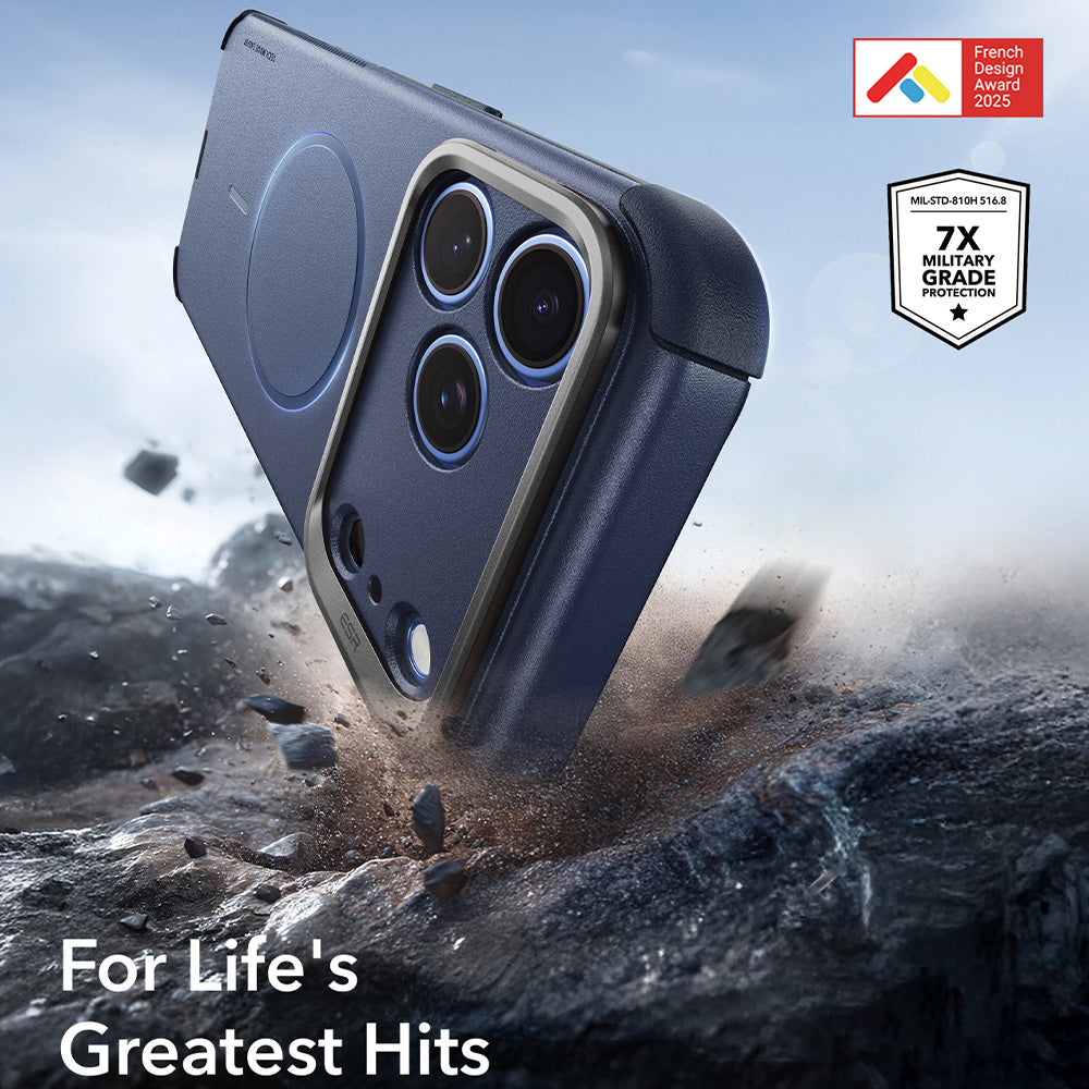 MagSafe Case for Apple iPhone 18 Pro / 17 Pro, ESR, Cyber Armor Kickstand, Blue