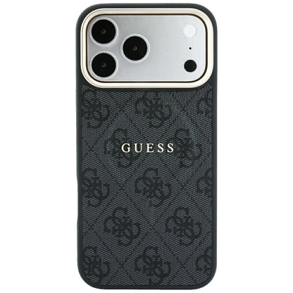 MagSafe Case for Apple iPhone 18 Pro / 17 Pro, Guess, 4G Embossed Classic, Black