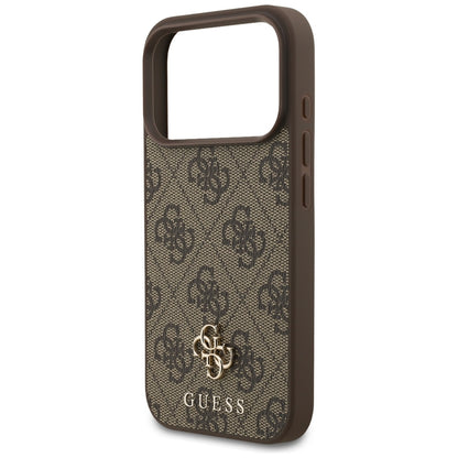 MagSafe Case for Apple iPhone 18 Pro / 17 Pro, Guess, 4G Small and Classic, Brown
