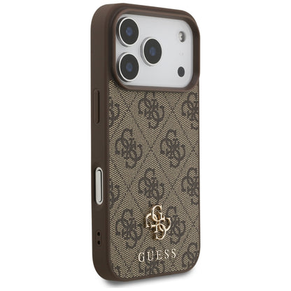 MagSafe Case for Apple iPhone 18 Pro / 17 Pro, Guess, 4G Small and Classic, Brown