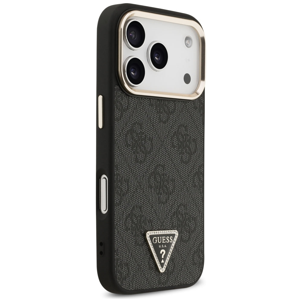 MagSafe Case for Apple iPhone 18 Pro / 17 Pro, Guess, 4G Triangle Logo, Black