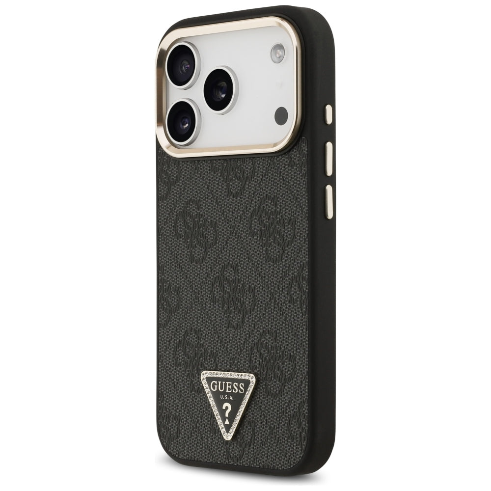 MagSafe Case for Apple iPhone 18 Pro / 17 Pro, Guess, 4G Triangle Logo, Black