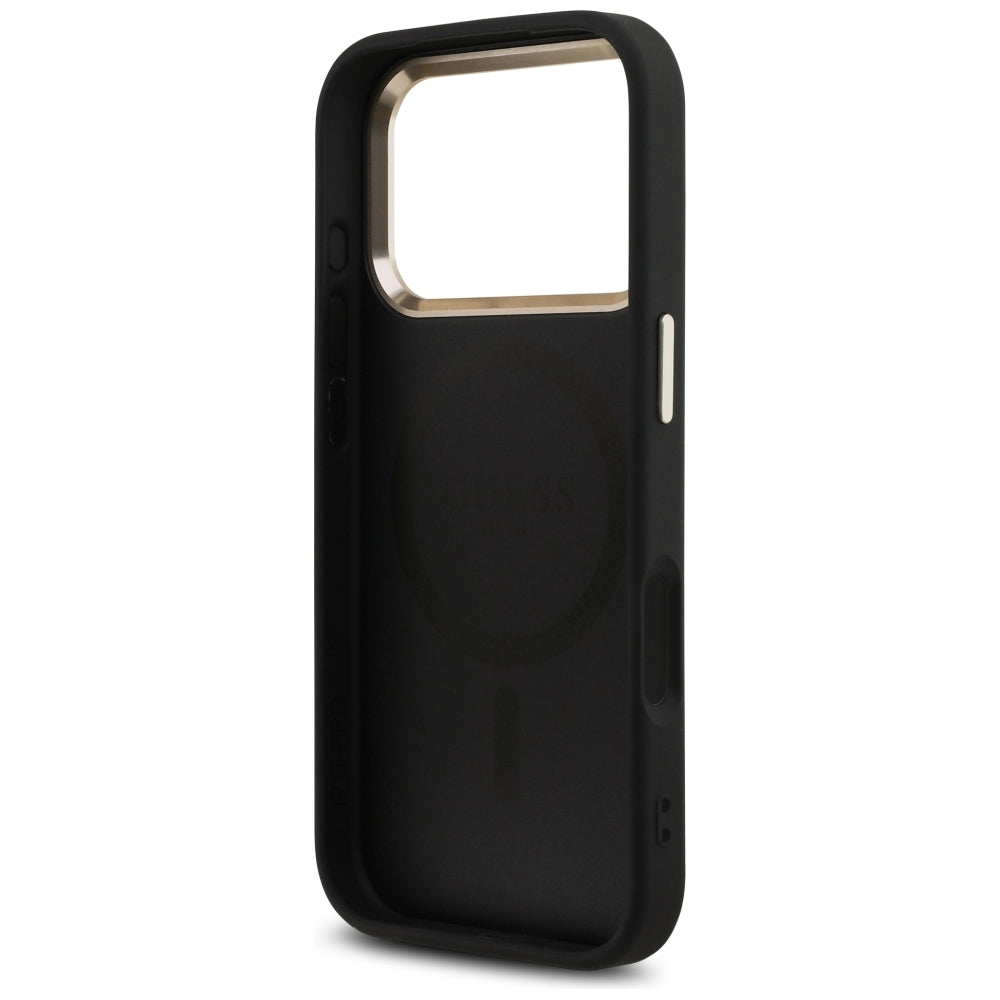 MagSafe Case for Apple iPhone 18 Pro / 17 Pro, Guess, 4G Triangle Logo, Black