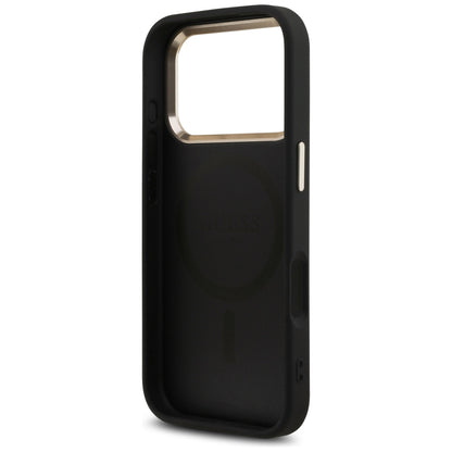 MagSafe Case for Apple iPhone 18 Pro / 17 Pro, Guess, 4G Triangle Logo, Black