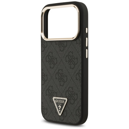 MagSafe Case for Apple iPhone 18 Pro / 17 Pro, Guess, 4G Triangle Logo, Black