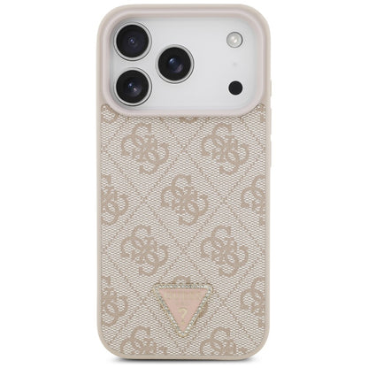 MagSafe Case for Apple iPhone 18 Pro / 17 Pro, Guess, 4G Triangle Strass, Pink