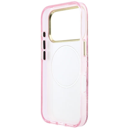 MagSafe Case for Apple iPhone 18 Pro / 17 Pro, Guess, IML Glitter Blossom Roses, Pink