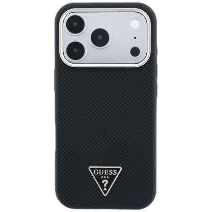 MagSafe Case for Apple iPhone 18 Pro / 17 Pro, Guess, Kevlar Triangle Logo, Black