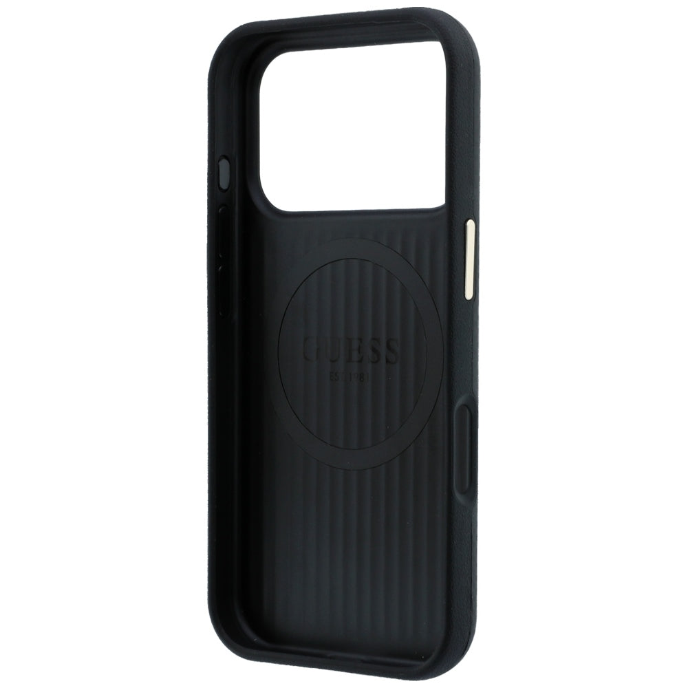 MagSafe Case for Apple iPhone 18 Pro / 17 Pro, Guess, Kevlar Triangle Logo, Black