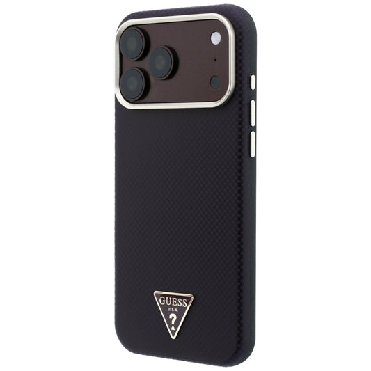 MagSafe Case for Apple iPhone 18 Pro / 17 Pro, Guess, Kevlar Triangle Logo, Burgundy