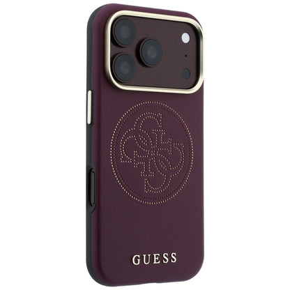 MagSafe Case for Apple iPhone 18 Pro / 17 Pro, Guess, Perforated 4G, Burgundy