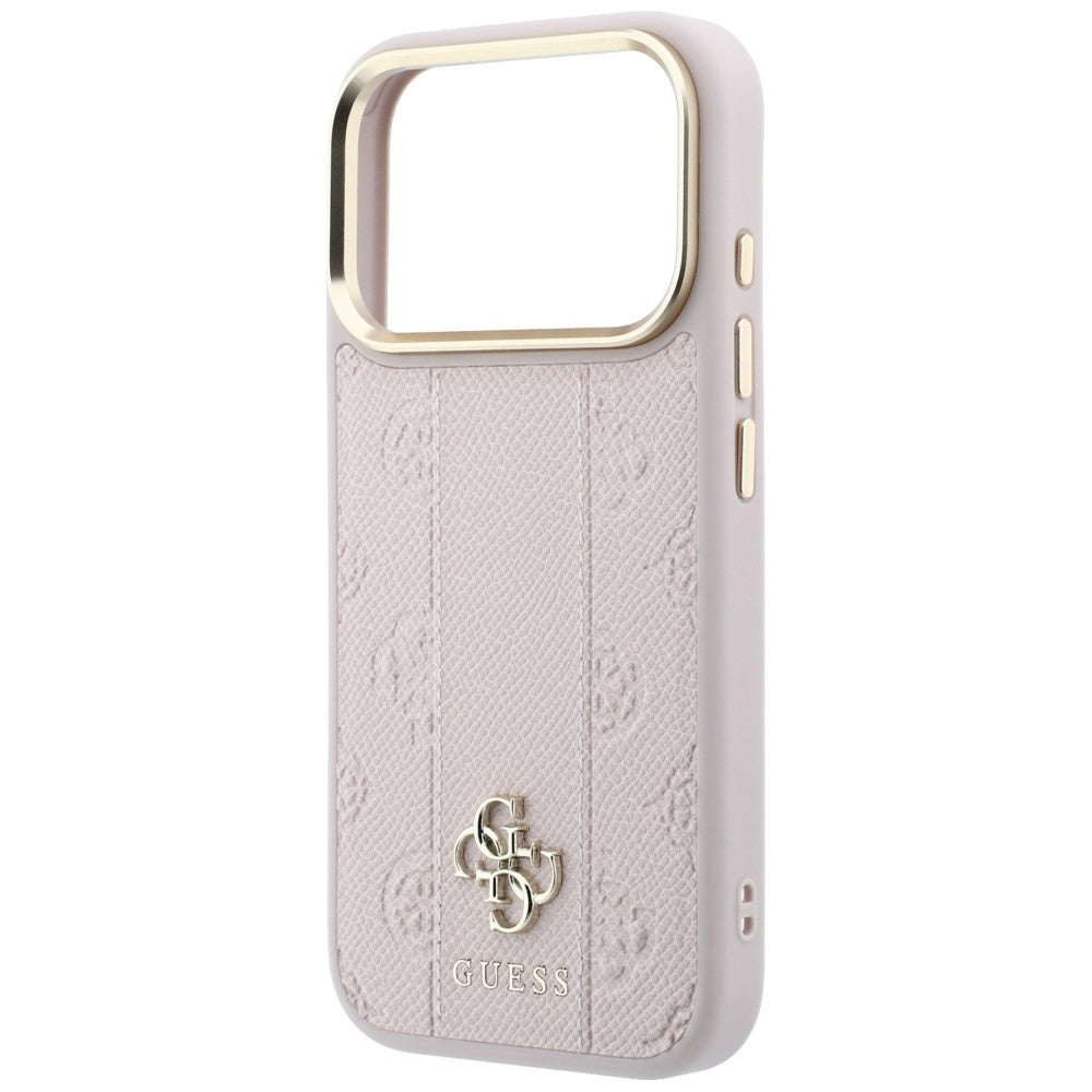 MagSafe Case for Apple iPhone 18 Pro / 17 Pro, Guess, Stripe Peony 4G, Pink