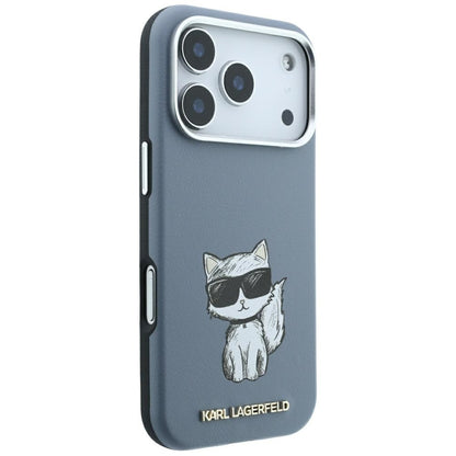 MagSafe Case for Apple iPhone 18 Pro / 17 Pro, Karl Lagerfeld, Choupette Sketch, Blue