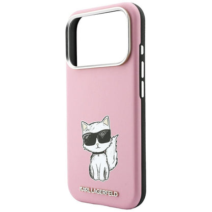 MagSafe Case for Apple iPhone 18 Pro / 17 Pro, Karl Lagerfeld, Choupette Sketch, Pink
