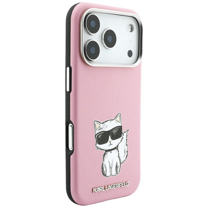 MagSafe Case for Apple iPhone 18 Pro / 17 Pro, Karl Lagerfeld, Choupette Sketch, Pink