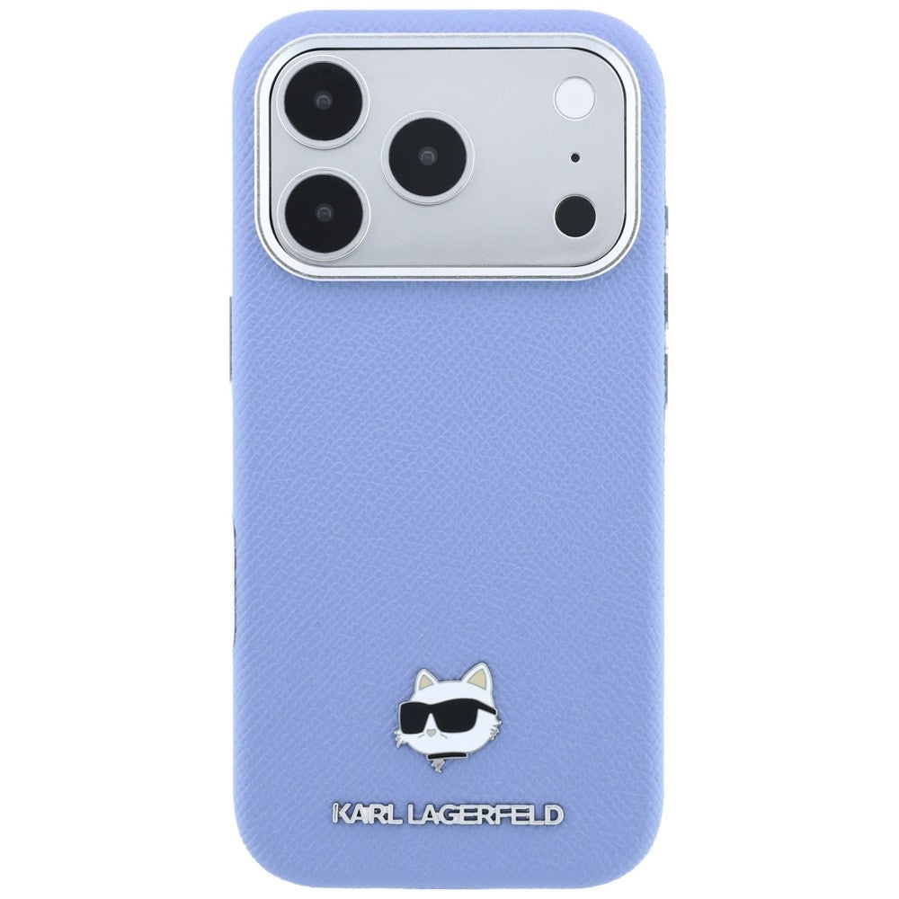 MagSafe Case for Apple iPhone 18 Pro / 17 Pro, Karl Lagerfeld, Grained Choupette Head, Blue