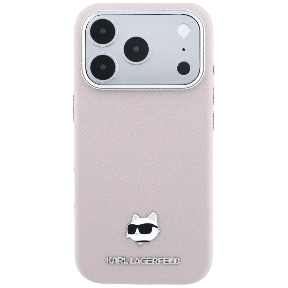 MagSafe Case for Apple iPhone 18 Pro / 17 Pro, Karl Lagerfeld, Grained Choupette Head, Pink