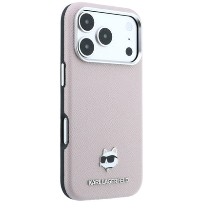 MagSafe Case for Apple iPhone 18 Pro / 17 Pro, Karl Lagerfeld, Grained Choupette Head, Pink