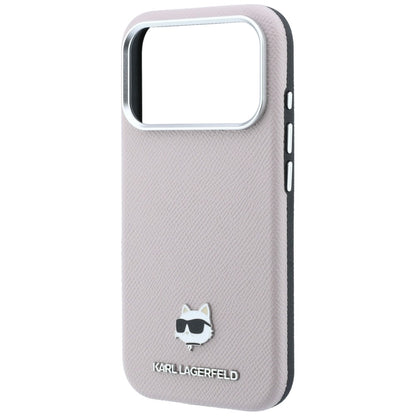 MagSafe Case for Apple iPhone 18 Pro / 17 Pro, Karl Lagerfeld, Grained Choupette Head, Pink