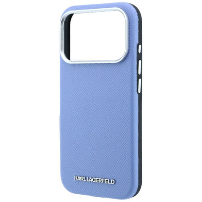 MagSafe Case for Apple iPhone 18 Pro / 17 Pro, Karl Lagerfeld, Grained Elongated Logo, Blue