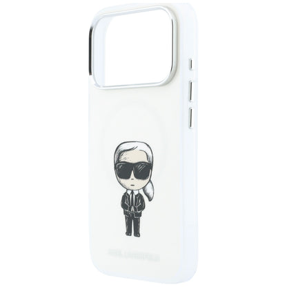 MagSafe Case for Apple iPhone 18 Pro / 17 Pro, Karl Lagerfeld, HC IML Ikonik Sketch Print, Beige