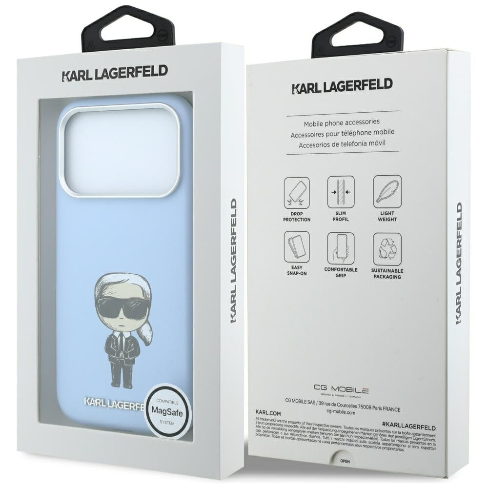 MagSafe Case for Apple iPhone 18 Pro / 17 Pro, Karl Lagerfeld, Ikonik Sketch, Blue