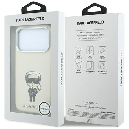MagSafe Case for Apple iPhone 18 Pro / 17 Pro, Karl Lagerfeld, Ikonik Sketch, Beige