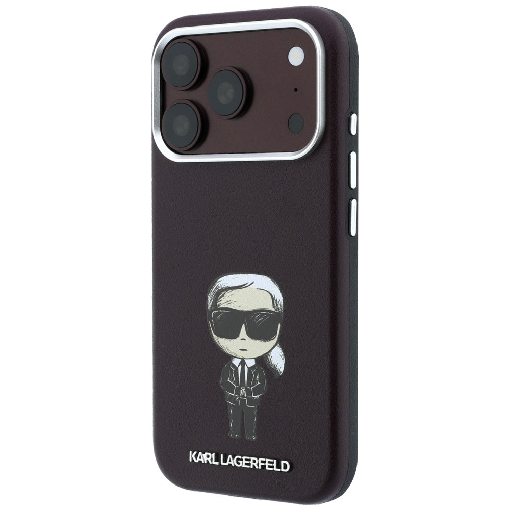 MagSafe Case for Apple iPhone 18 Pro / 17 Pro, Karl Lagerfeld, Ikonik Sketch, Burgundy