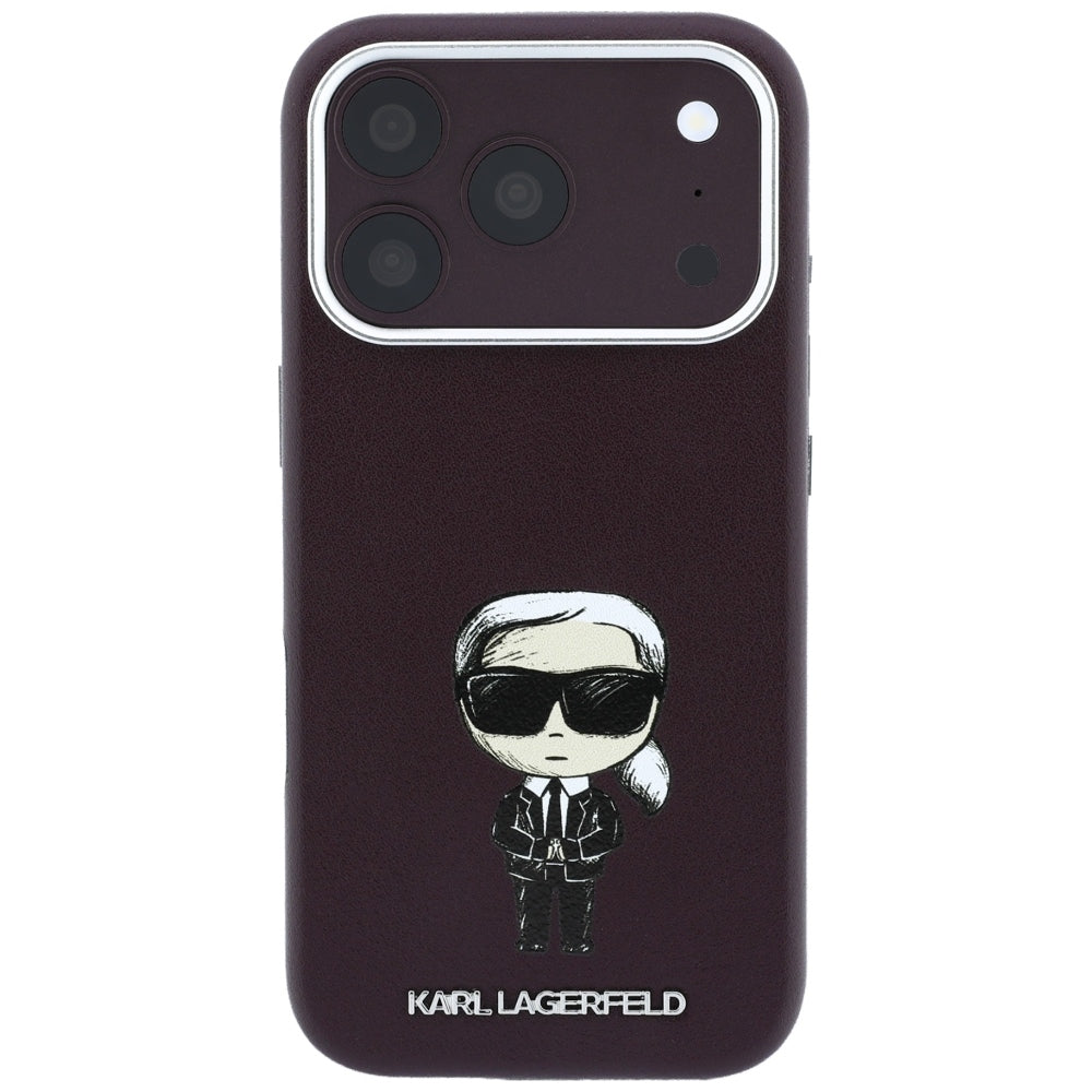 MagSafe Case for Apple iPhone 18 Pro / 17 Pro, Karl Lagerfeld, Ikonik Sketch, Burgundy