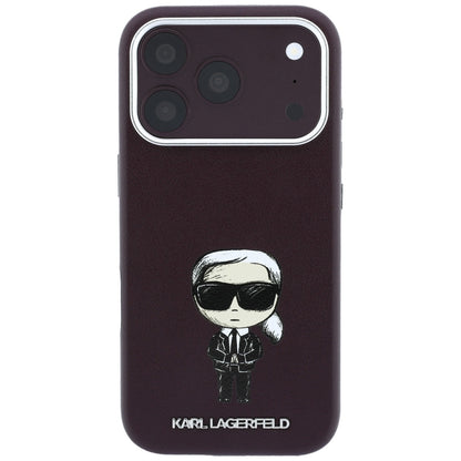 MagSafe Case for Apple iPhone 18 Pro / 17 Pro, Karl Lagerfeld, Ikonik Sketch, Burgundy