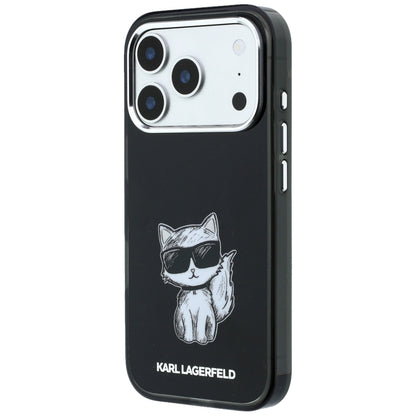 MagSafe Case for Apple iPhone 18 Pro / 17 Pro, Karl Lagerfeld, IML Choupette Body Sketch Print, Black
