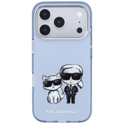 MagSafe Case for Apple iPhone 18 Pro / 17 Pro, Karl Lagerfeld, IML KC Bodies Sketch Print, Blue