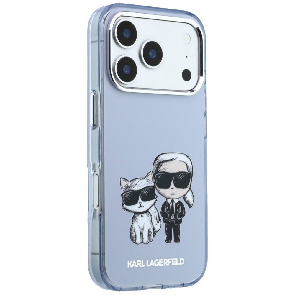 MagSafe Case for Apple iPhone 18 Pro / 17 Pro, Karl Lagerfeld, IML KC Bodies Sketch Print, Blue