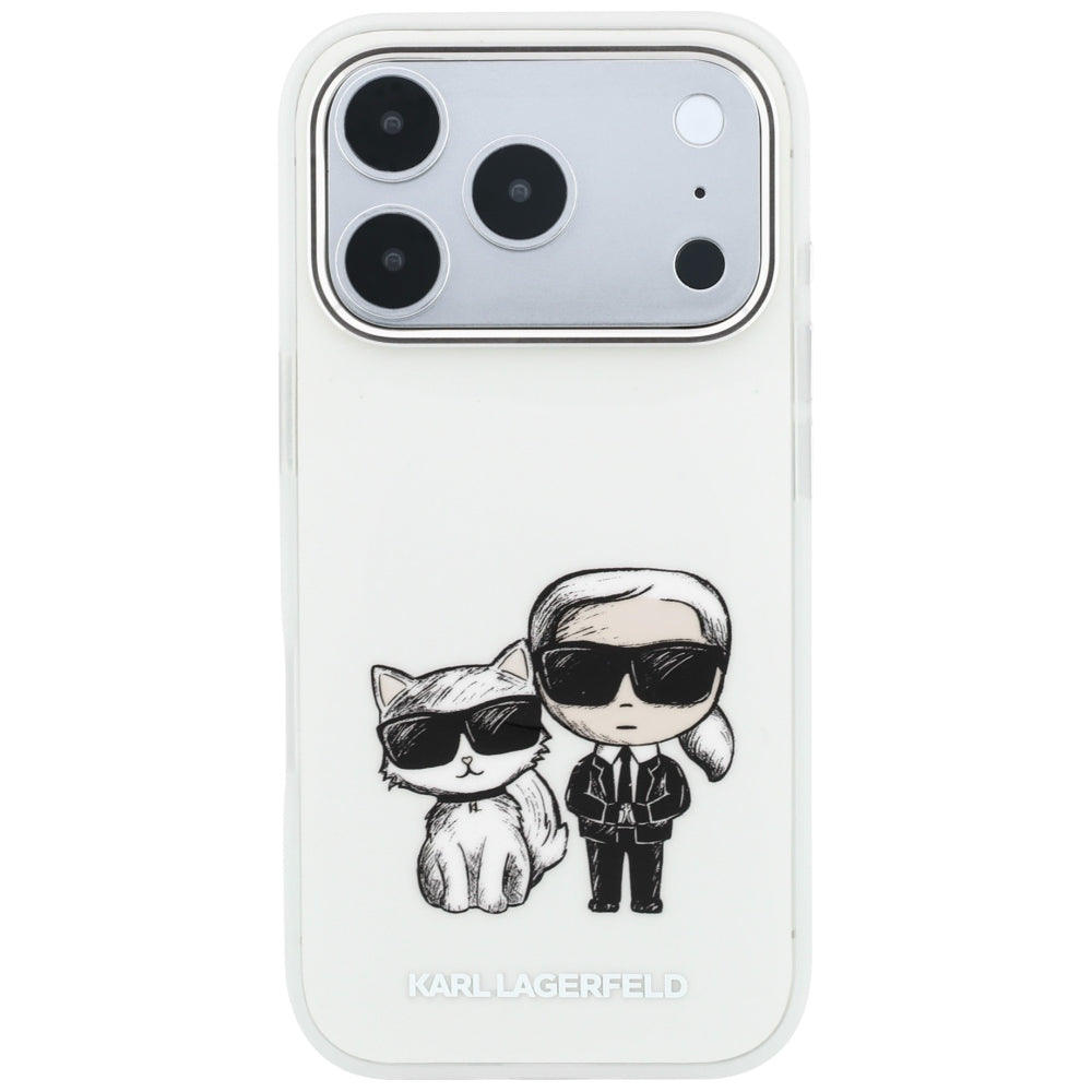 MagSafe Case for Apple iPhone 18 Pro / 17 Pro, Karl Lagerfeld, IML KC Bodies Sketch Print, Beige