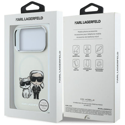 MagSafe Case for Apple iPhone 18 Pro / 17 Pro, Karl Lagerfeld, IML KC Bodies Sketch Print, Beige