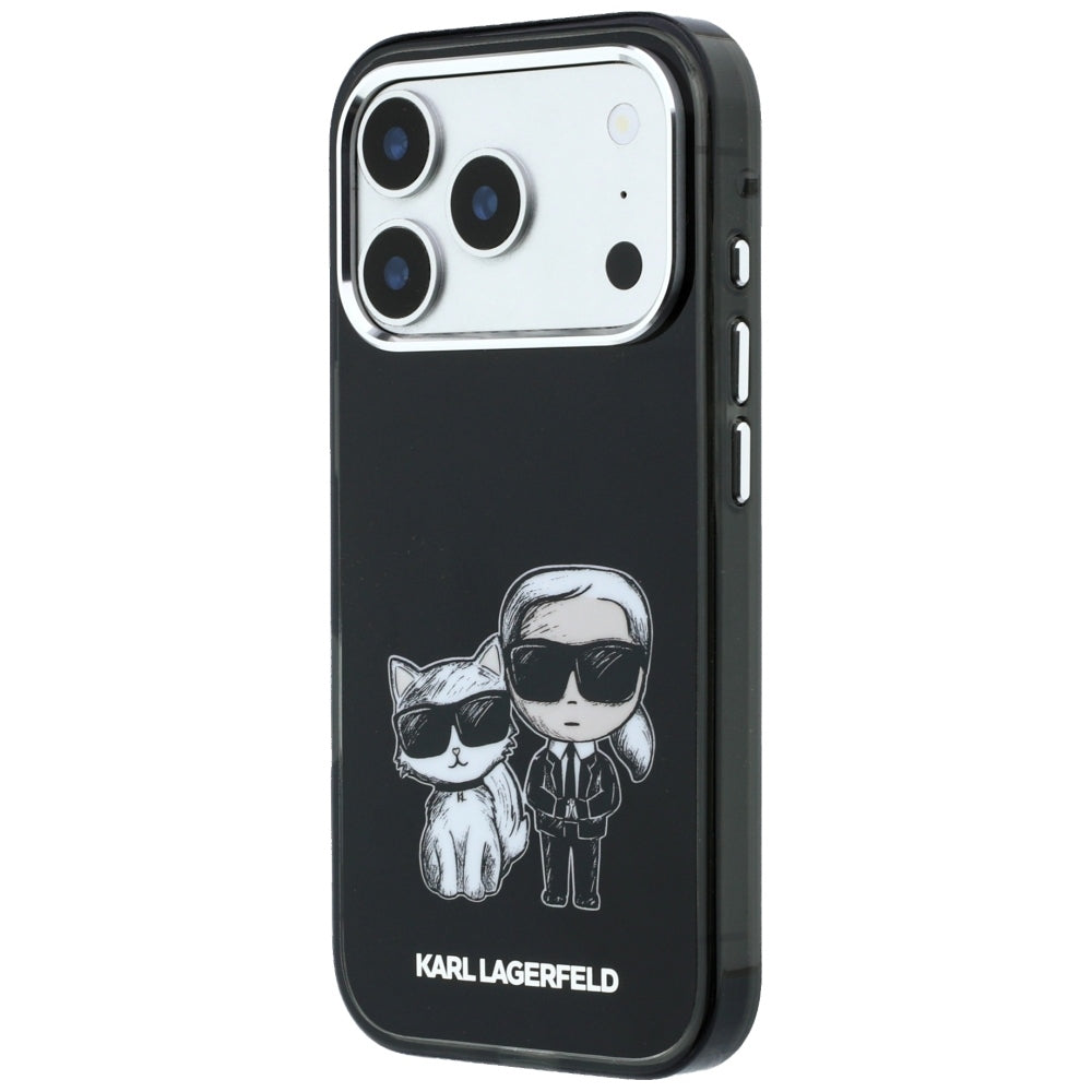 MagSafe Case for Apple iPhone 18 Pro / 17 Pro, Karl Lagerfeld, IML KC Bodies Sketch Print, Black