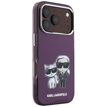 MagSafe Case for Apple iPhone 18 Pro / 17 Pro, Karl Lagerfeld, IML KC Bodies Sketch Print, Burgundy