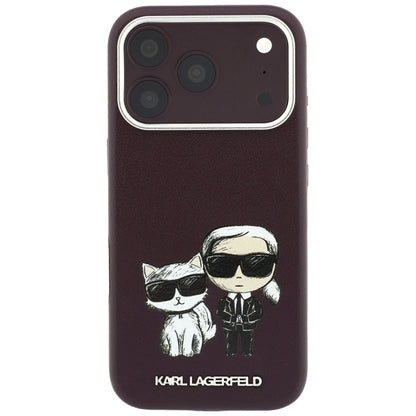 MagSafe Case for Apple iPhone 18 Pro / 17 Pro, Karl Lagerfeld, KC Bodies Sketch, Burgundy