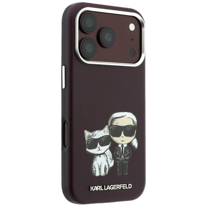 MagSafe Case for Apple iPhone 18 Pro / 17 Pro, Karl Lagerfeld, KC Bodies Sketch, Burgundy