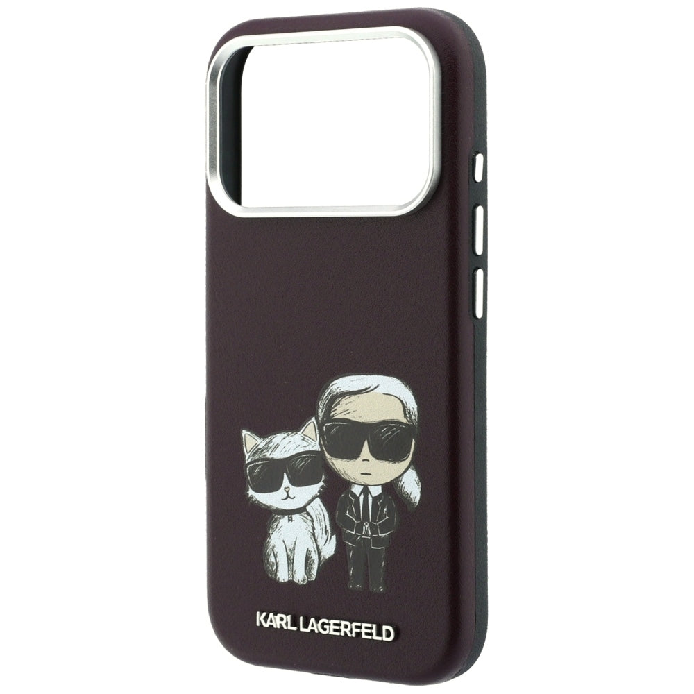 MagSafe Case for Apple iPhone 18 Pro / 17 Pro, Karl Lagerfeld, KC Bodies Sketch, Burgundy