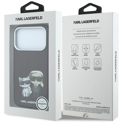 MagSafe Case for Apple iPhone 18 Pro / 17 Pro, Karl Lagerfeld, KC Bodies Sketch, Burgundy
