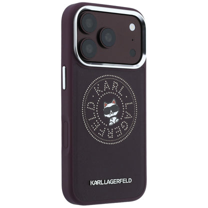 MagSafe Case for Apple iPhone 18 Pro / 17 Pro, Karl Lagerfeld, Point and Choupette Sketch, Burgundy
