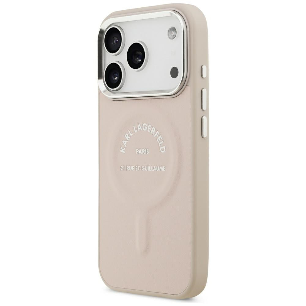 MagSafe Case for Apple iPhone 18 Pro / 17 Pro, Karl Lagerfeld, Ring Karl RSG Logo, Pink