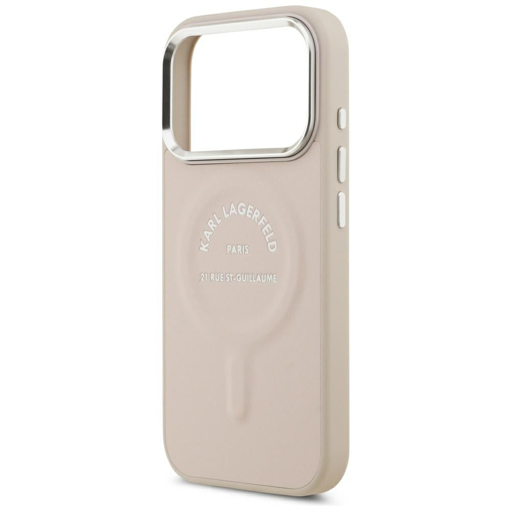 MagSafe Case for Apple iPhone 18 Pro / 17 Pro, Karl Lagerfeld, Ring Karl RSG Logo, Pink