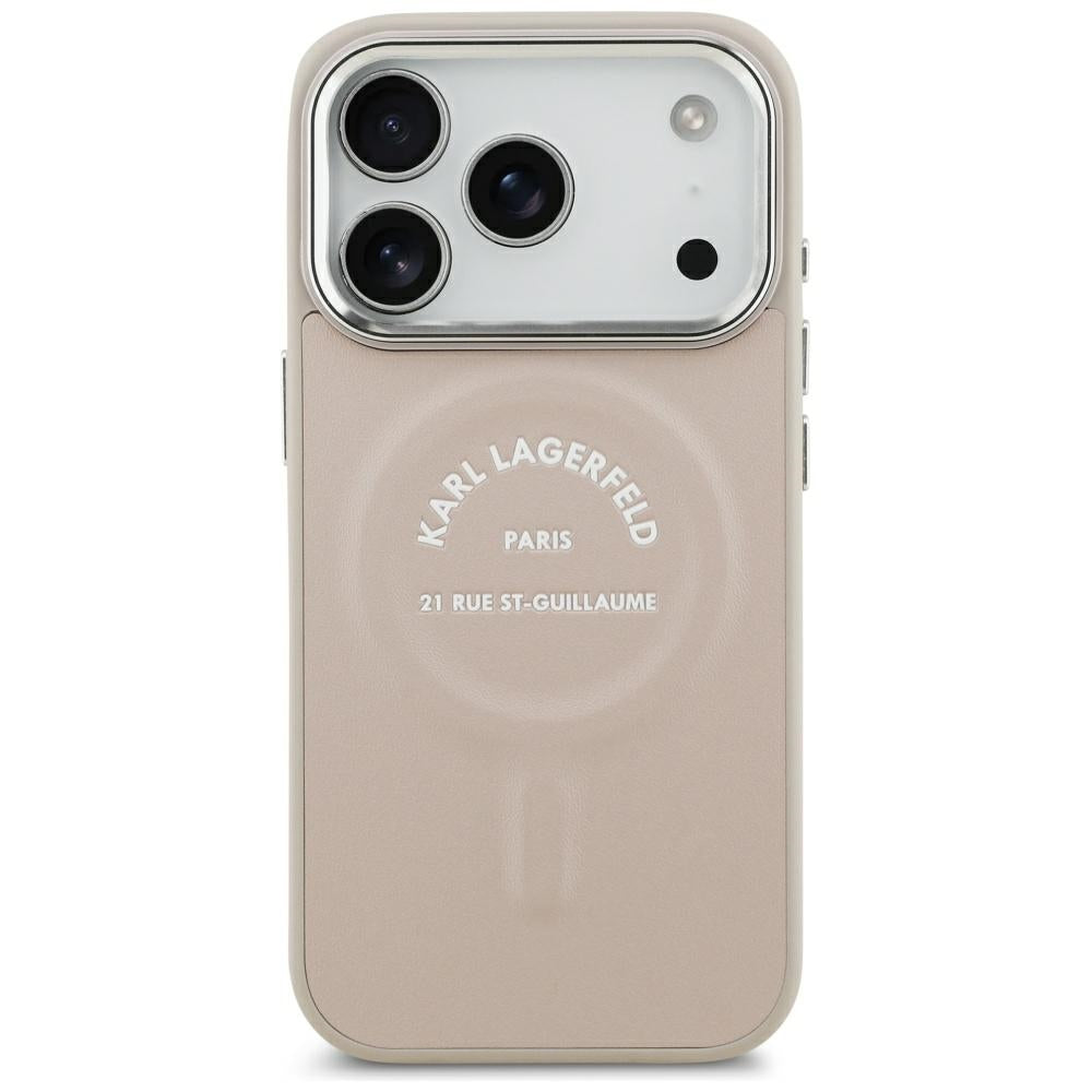 MagSafe Case for Apple iPhone 18 Pro / 17 Pro, Karl Lagerfeld, Ring Karl RSG Logo, Pink