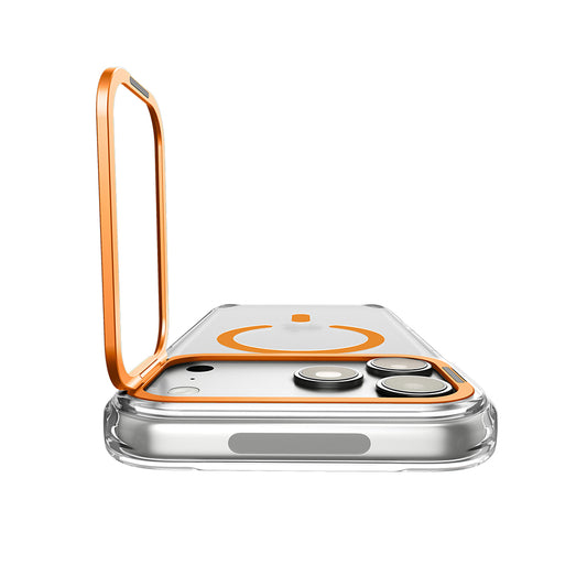 MagSafe Case for Apple iPhone 18 Pro / 17 Pro, Spigen, Ultra Hybrid Optik S, Transparent Orange ACS11923