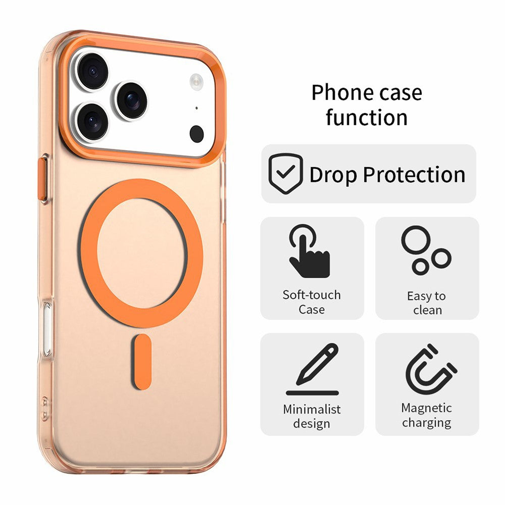 MagSafe Case for Apple iPhone 18 Pro / 17 Pro, Techsuit, CandyCase, Orange